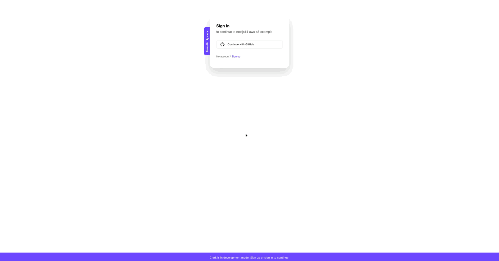 Sign in with Clerk using Github as the OAuth provider